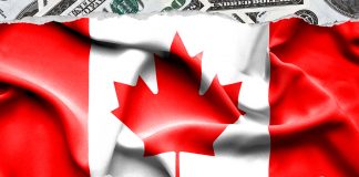 usd-bank-notes-and-canada-flag