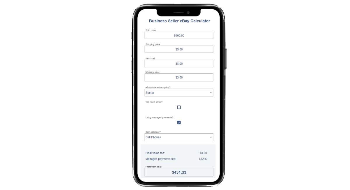 eBay Fees Calculator